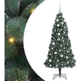 vidaXL Umetno božično drevo s svetili in kompletom krogel 150 cm | Shoptok.si