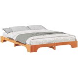  Krevetna konstrukcija Smeđa 160 x 210 cm Čvrsto borovo drvo | shoptok.hr