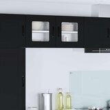 vidaXL zidni kuhinjski ormarić s policom 2 pcs crna 40 x 31 x 40 cm | shoptok.hr