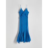 Reserved - Maxi haljina s volanima - plava | shoptok.hr