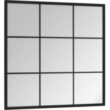 Zidno ogledalo crno 60 x 60 cm metalno | Eponuda.com