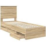  Okvir za krevet Sonoma hrast 75 x 190 cm Inženjersko Drvo | shoptok.hr