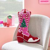 Catherine Lansfield Ukrasni jastuk s božićnim motivom od boucle tkanine 48x35 cm Santa's Howdy Christmas Boot – | shoptok.hr
