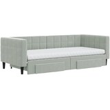  Dnevni krevet na razvlačenje svjetlosivi 90 x 200 cm baršunasti | shoptok.hr