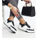 Gemre White and black sneakers on a thicker sole Rumai | Shoptok.si