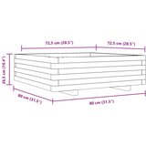  Vrtna sadilica bijela 80 x 80 x 26,5 cm od masivne borovine | shoptok.hr