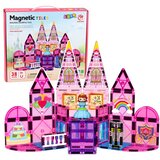 Magnetic Construction Blocks Princess Castle Pink 38 pcs. Slike