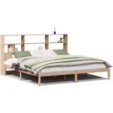 vidaXL Krevet s regalom za knjige bez madraca 180x200 cm od borovine | shoptok.hr