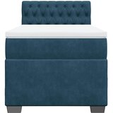 Box spring krevet s madracem tamnoplavi 90x190 cm baršunasti | Eponuda.com