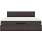 vidaXL Otomanski posteljni okvir z vzmetnico temno rjava 180x200 cm | Shoptok.si
