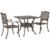  3-delni vrtni bistro set bronasta lita aluminij, (22015605) | Shoptok.si
