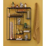Light & Living Črna pogradna kovinska polica Talara - | Shoptok.si