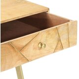 vidaXL Pisalna miza s predali 100x55x75 cm trden mangov les | Shoptok.si