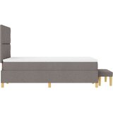  Postelja z vzmetnico z vzmetnico Taupe 120 x 190 cm blago, (5000125817) | Shoptok.si