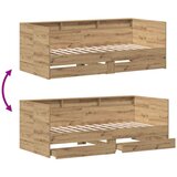 vidaXL Krevet s ladicama Artisanski hrast Konstruirano drvo 75 x 190 cm | shoptok.hr