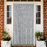  Zastor protiv muha sivi i crno-bijeli 118 x 220 cm od šenila | shoptok.hr