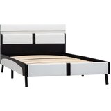  Okvir za krevet od umjetne kože LED bijelo-crni 90 x 200 cm | Eponuda.com