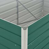 vidaXL Povišena vrtna gredica 160 x 80 x 77 cm pocinčani čelik zelena | shoptok.hr