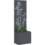 vidaXL Vrtno korito z dekorativno ploščo antracit siva 50 x 140 cm | Shoptok.si