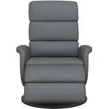  Naslonjač od umjetne kože s osloncem za noge sivi | shoptok.hr