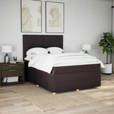  Krevet s oprugama i madracem tamnosmeđi 140 x 190 cm od tkanine | shoptok.hr