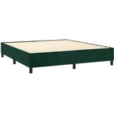  s oprugama i madracem tamnozeleni 200x200 cm baršunasti | shoptok.hr