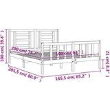  Kreveta s uzglavljem 160 x 200 cm od masivnog drva | shoptok.hr