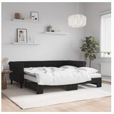 vidaXL Dnevni krevet na razvlačenje s madracima crni 90x190 cm baršun Cijene