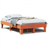vidaXL Posteljni okvir brez vzmetnice voščeno rjav 135x190 cm borovina, (21369165) | Shoptok.si