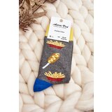 Aura.via Men's Socks French Fries Grey | shoptok.hr