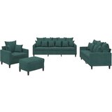  4-dijelni set sofa s jastucima tamnozeleni baršunasti | shoptok.hr