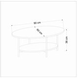 Hanah home Club sto Elis, 90x36x60 cm, krem | Eponuda.ba