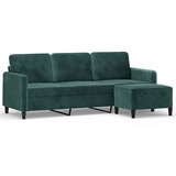 Maison Chic kavč - Sofa - Kanape s stolčkom za noge temno zelen 180 cm žamet, (21727948) | Shoptok.si