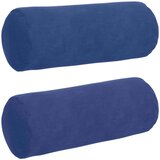vidaXL Blazine 2 pcs Policijska modra Ø 15 x 40 cm Žametna tkanina | Shoptok.si