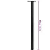 4 Podesive Noge za Stol Crne 1100 mm | shoptok.hr