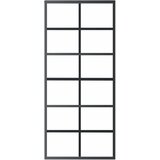  Klizna vrata od stakla ESG i aluminija 90 x 205 cm crna | shoptok.hr
