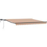 vidaXL Manualna uvlačiva tenda s LED prugastim uzorkom 450x300 cm | shoptok.hr