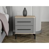 MID.YOU MAJHNA NOČNA OMARICA, barve grafita, hrast artisan | Shoptok.si