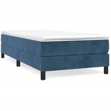 The Living Store Box spring postelja z vzmetnico temno moder 90x190 cm žamet - Box Spring Postelja, (21488694) | Shoptok.si