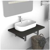 vidaXL Kopalniško pohištvo sive barve 60x40x16,3 cm | Shoptok.si