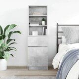 vidaXL Nočna omarica betonsko siva 39x35x125 cm inženirski les | Shoptok.si