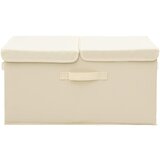 Furnova Škatla za shranjevanje 2 kosa blago 50x30x25 cm krem, (21956181) | Shoptok.si