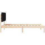  Krevetni okvir s tapiciranim uzglavljem Crna 100 x 200 cm | shoptok.hr