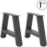  Noge za klub stolić A-oblika 2 kom antracit 30 x (30-31) cm čelik | shoptok.hr