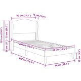  Krevetna konstrukcija Bijela 80 x 200 cm Umjetna koža | shoptok.hr