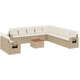  12-dijelni set vrtnih sofa od poliratana s jastucima bež | shoptok.hr