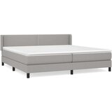  Box spring postelja z vzmetnico svetlo siva 200x200 cm blago, (20725117) | Shoptok.si