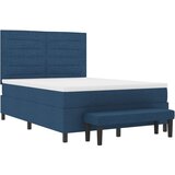  Postelja s špirjo z vzmetnico in klopjo modra 140x200 cm tkanina, (22083748) | Shoptok.si