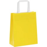  Papirnate vrećice 50 kom s ručkama žute 18x8x22 cm | shoptok.hr