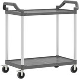 Furnova 2-nadstropni voziček siv 99x50x97 cm aluminij, (21951235) | Shoptok.si